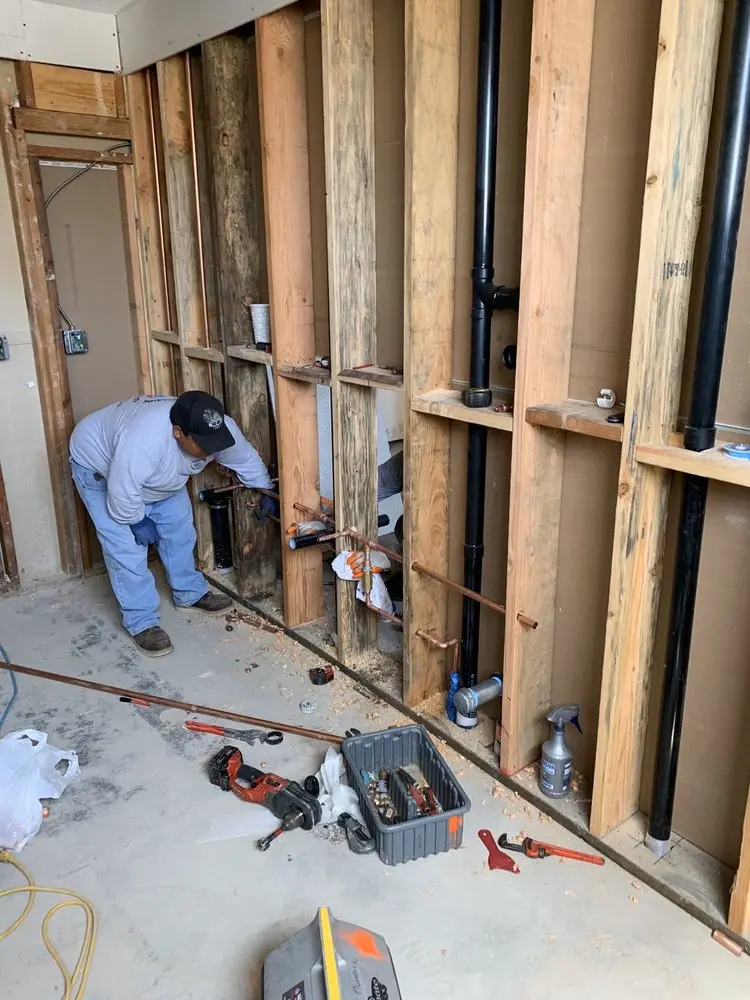 Commercial rough-in plumbing for Water Heater Replacement in Barrington